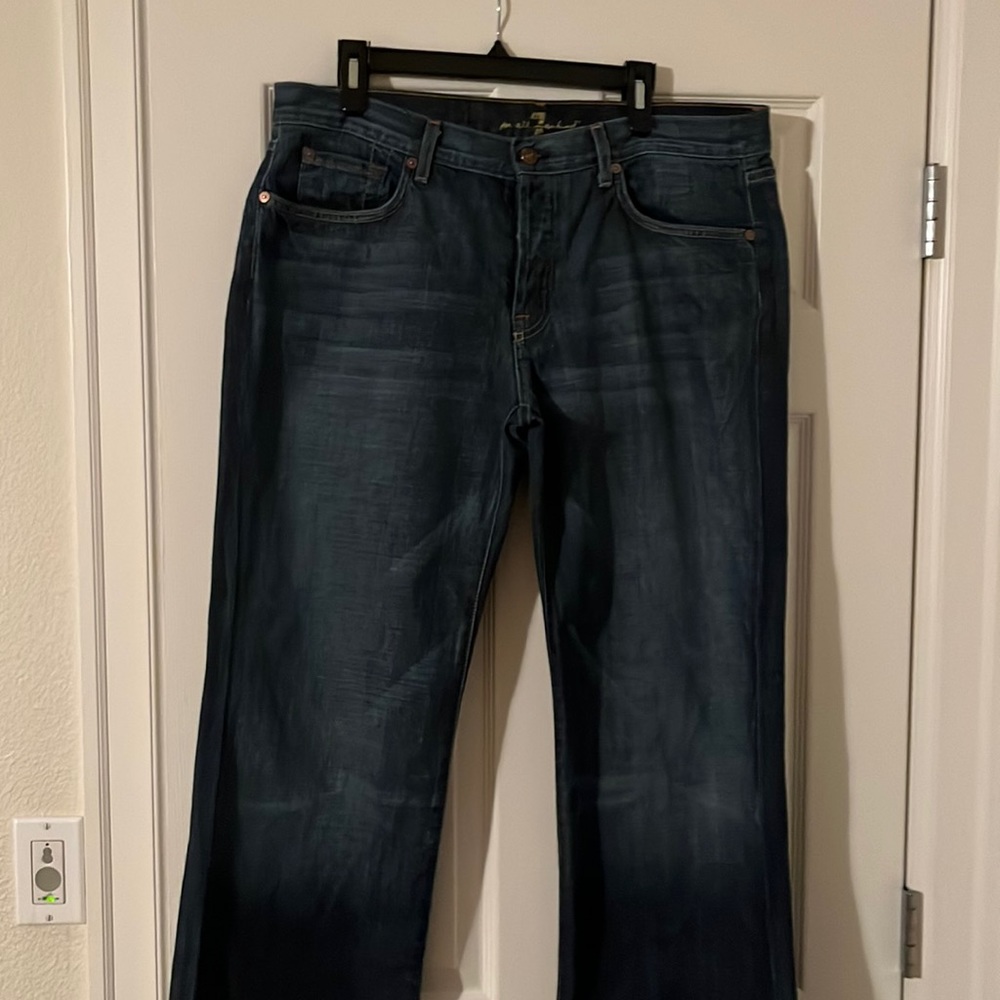 7 For all mankind  relaxed jeans for men . Size 36 , inseam 34 . Color blue